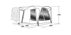 Outwell Milestone Shade Air Drive Away Awning 15 Outwell Milestone Shade Air Drive Away Awning -Outdoor Camping Store 111093 milestone shade air drawing perspective 2