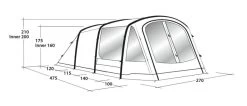 Outwell Rosedale 4PA Air Tent -Outdoor Camping Store 111178 rosedale 4pa drawing perspective2