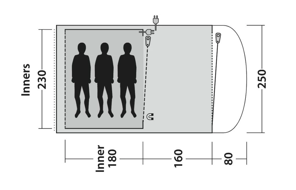 Outwell Oakwood 3 Tent 2 Outwell Oakwood 3 Tent - Image 2