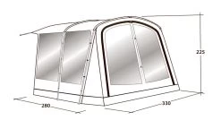 Outwell Universal Awning Size 3 14 Outwell Universal Awning Size 3 -Outdoor Camping Store 111292 universal awning size 3 drawing perspective2