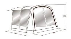 Outwell Universal Awning Size 4 15 Outwell Universal Awning Size 4 -Outdoor Camping Store 111293 universal awning size 4 drawing perspective2