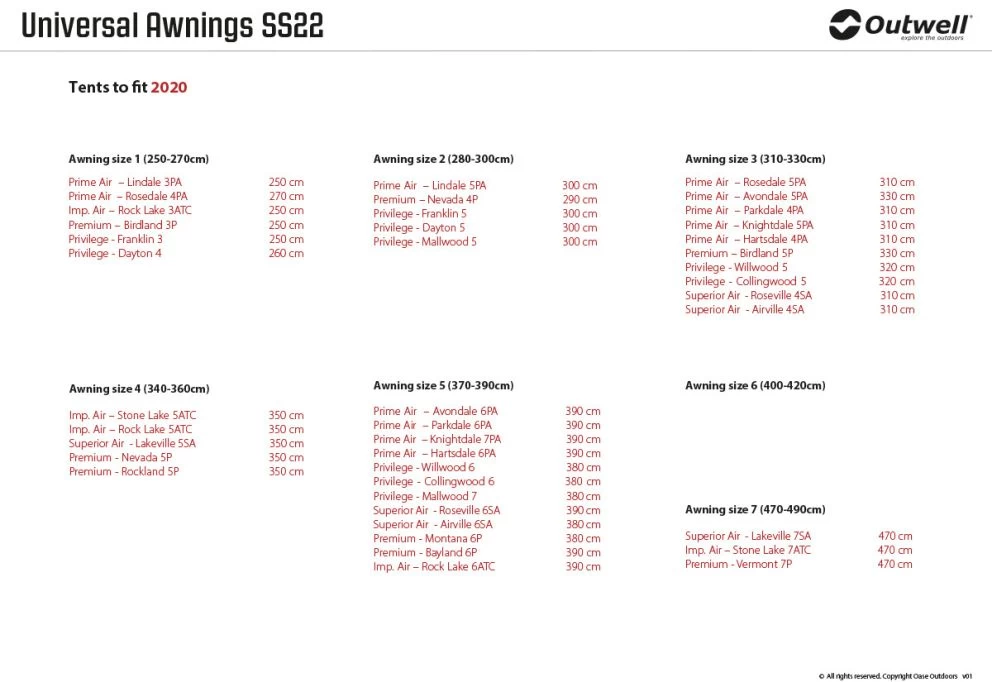 Outwell Universal Tent Awning Size 6 16 Outwell Universal Tent Awning Size 6 - Image 16