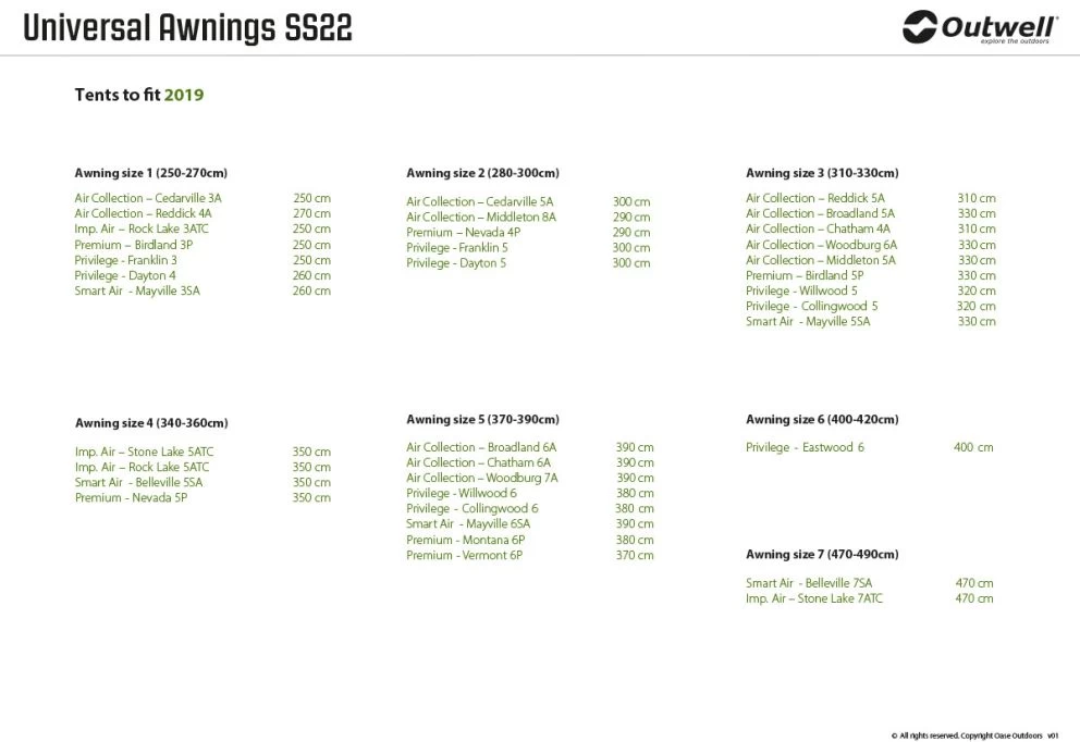 Outwell Universal Tent Awning Size 6 17 Outwell Universal Tent Awning Size 6 - Image 17