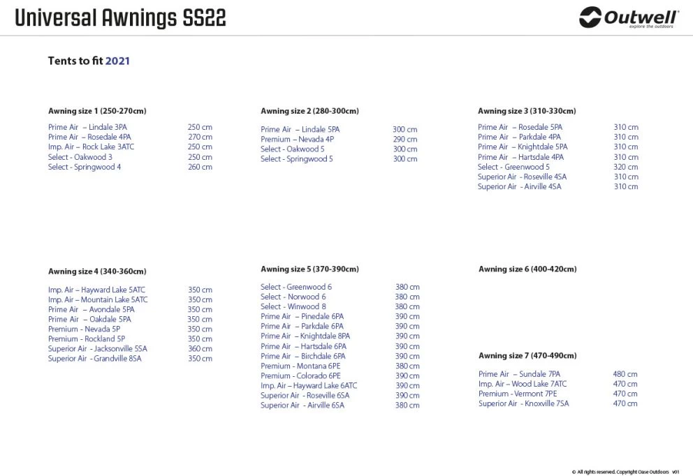Outwell Universal Tent Awning Size 6 15 Outwell Universal Tent Awning Size 6 - Image 15
