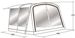 Outwell Universal Awning Size 7 10 Outwell Universal Awning Size 7 -Outdoor Camping Store 111296 universal awning size 7 drawing perspective2 1