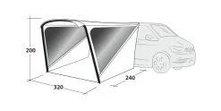 Outwell Touring Shelter Air 13 Outwell Touring Shelter Air -Outdoor Camping Store 111358 touring shelter air drawing perspective2