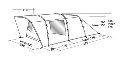 Easy Camp Palmdale 400 Tent 13 Easy Camp Palmdale 400 Tent -Outdoor Camping Store 120368 palmdale 400 drawing perspective 2