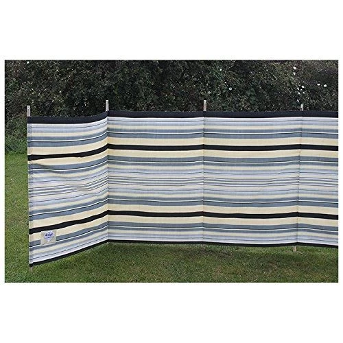 Blue Diamond 9 Pole Sand/Grey Contemporary Stripe Windbreak 2 Blue Diamond 9 Pole Sand/Grey Contemporary Stripe Windbreak - Image 2