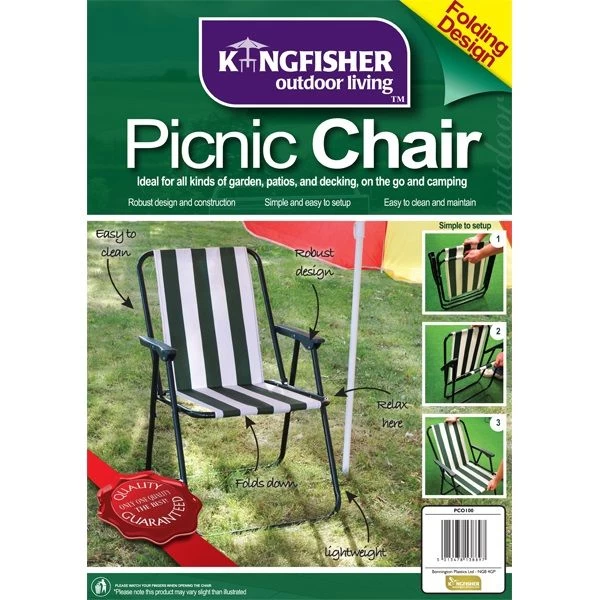 Kingfisher Folding Lightweight Picnic Camping Chair 4 Kingfisher Folding Lightweight Picnic Camping Chair - Image 4