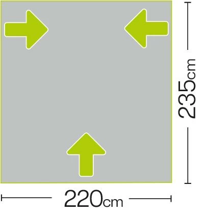 Quest Falcon 220 Poled Porch Caravan Awning 3 Quest Falcon 220 Poled Porch Caravan Awning - Image 3
