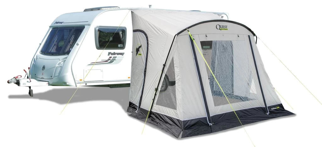 Quest Falcon 260 Poled Porch Caravan Awning 1 Quest Falcon 260 Poled Porch Caravan Awning