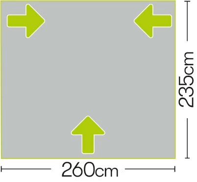 Quest Falcon 260 Poled Porch Caravan Awning 7 Quest Falcon 260 Poled Porch Caravan Awning - Image 7