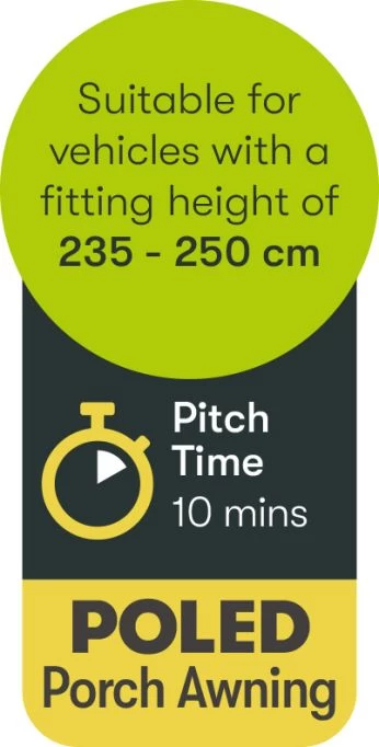 Quest Falcon 260 Poled Porch Caravan Awning 8 Quest Falcon 260 Poled Porch Caravan Awning - Image 8