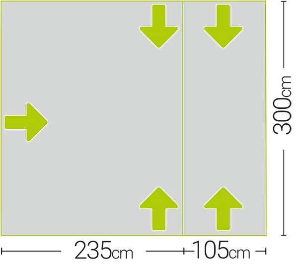 Quest Falcon 300 Low Poled Drive Away Awning 3 Quest Falcon 300 Low Poled Drive Away Awning - Image 3