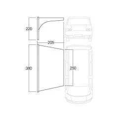 Vango AirBeam Sky Canopy 2.5m 27 Vango AirBeam Sky Canopy 2.5m -Outdoor Camping Store airbeam sky canopy for caravan motorhomes 25m3