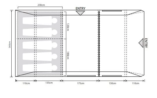 Outdoor Revolution Airedale 5.0S Tent Package 3 Outdoor Revolution Airedale 5.0S Tent Package - Image 3