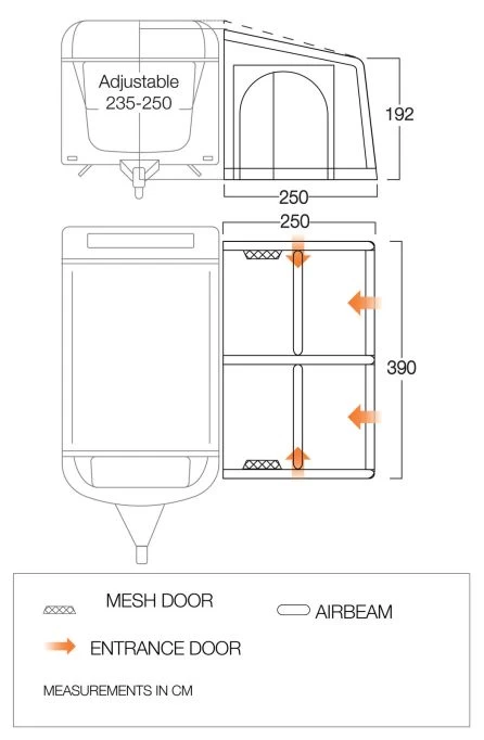 Vango Balletto Air 390 Elements ProShield 390 Awning 2 Vango Balletto Air 390 Elements ProShield 390 Awning - Image 2