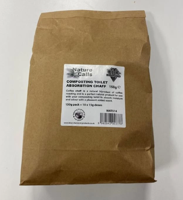 Blue Diamond Composting Toilet Absorption Chaff (Coffee) 125g Bag 1 Blue Diamond Composting Toilet Absorption Chaff (Coffee) 125g Bag