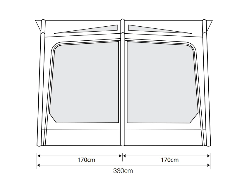 Outdoor Revolution Eclipse Pro 330 Caravan Awning 2 Outdoor Revolution Eclipse Pro 330 Caravan Awning - Image 2