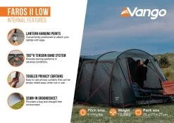 Vango Faros II Low Drive Away Awning -Outdoor Camping Store faros ii low2 1