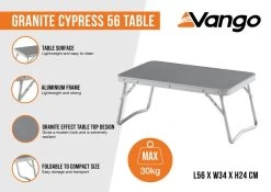 Vango Cypress 56 Camping Table 11 Vango Cypress 56 Camping Table -Outdoor Camping Store granite cypress 56 infographic medium