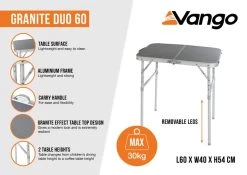 Vango Granite Duo 60 Table 9 Vango Granite Duo 60 Table -Outdoor Camping Store granite duo 60 infographic medium