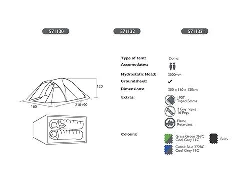 Summit 2 Person Double Skin Dome Tent 2 Summit 2 Person Double Skin Dome Tent - Image 2