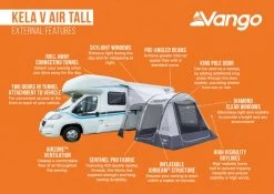 Vango Kela V Tall AirAway Drive Away Awning -Outdoor Camping Store kela v air tall