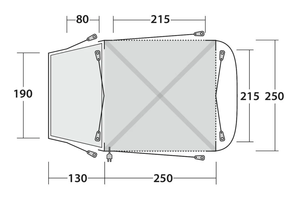 Outwell Linnburg Air Rear Drive Away Awning Package 2 Outwell Linnburg Air Rear Drive Away Awning Package - Image 2