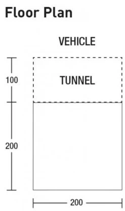 Sunncamp Lodge 200 Motor Driveaway Awning -Outdoor Camping Store lodge 200 motor floor plan