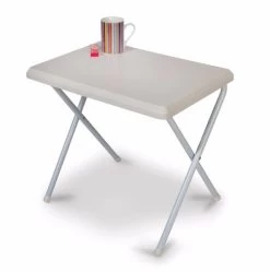 Resin Low Profile White Table -Outdoor Camping Store mini table white 0 1