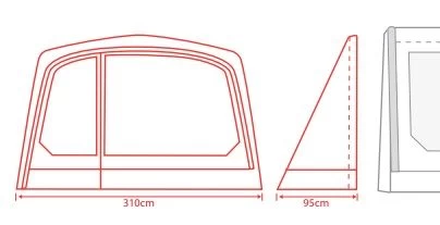 Outdoor Revolution Movelite T4E PC Zip On Porch Door 2 Outdoor Revolution Movelite T4E PC Zip On Porch Door - Image 2