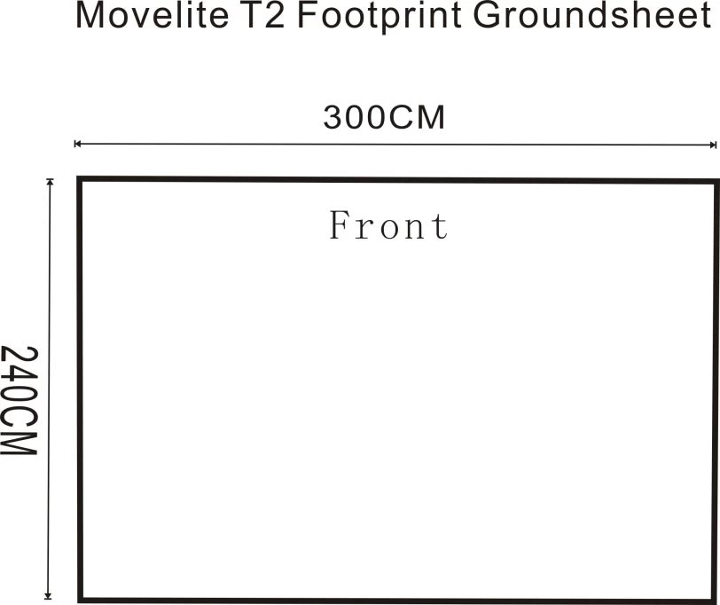 Outdoor Revolution Movelite T2/Turismo Footprint Groundsheet (300cm X 240cm) 3 Outdoor Revolution Movelite T2/Turismo Footprint Groundsheet (300cm X 240cm) - Image 3
