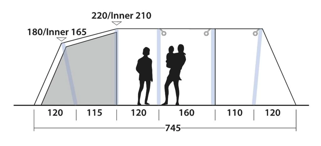 Outwell Knightdale 8PA Air Tent Package 5 Outwell Knightdale 8PA Air Tent Package - Image 5