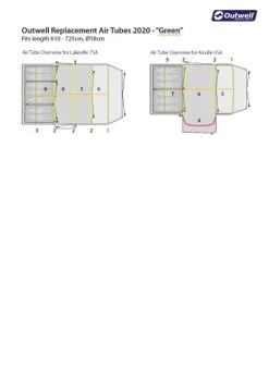 Outwell Air Repair Tube Green 610cm - 725cm -Outdoor Camping Store outwell tube kit green