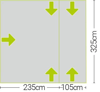 Quest Falcon 300 High Poled Drive Away Awning 2 Quest Falcon 300 High Poled Drive Away Awning - Image 2