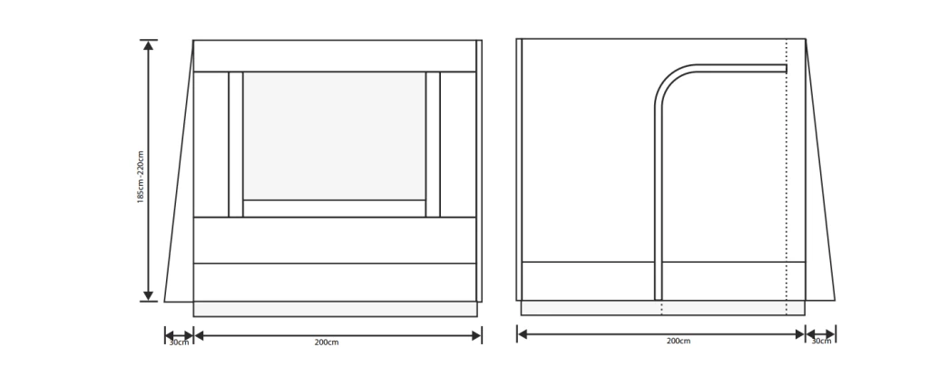 Outdoor Revolution Cayman Sun Canopy Side Panels 2 Outdoor Revolution Cayman Sun Canopy Side Panels - Image 2