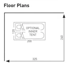 Sunncamp Dash 325 Air SC Caravan Awning -Outdoor Camping Store swift deluxe sc 325 floor plan