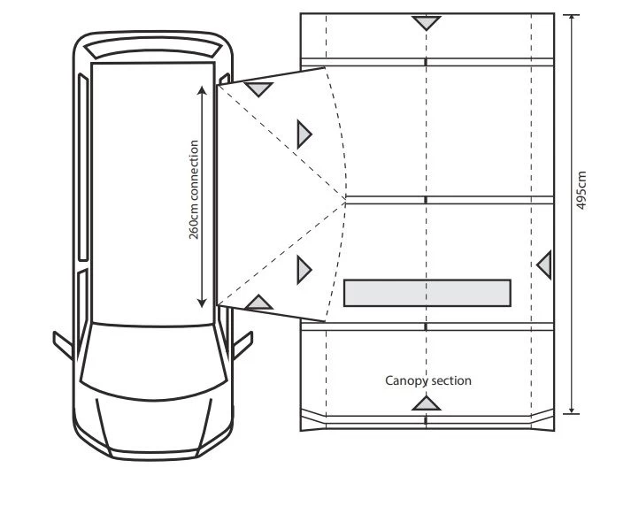 Outdoor Revolution Movelite T4E PC Midline Awning 2 Outdoor Revolution Movelite T4E PC Midline Awning - Image 2