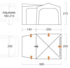 Vango Tailgate Hub Low Awning 21 Vango Tailgate Hub Low Awning -Outdoor Camping Store tailgate hub lowmain1